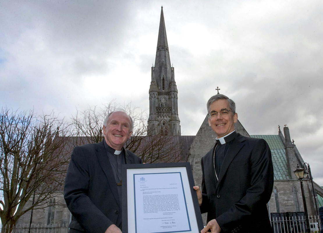 Papal Nuncio, Archbishop Charles Brown presents the official blessing from Pope Francis to the Diocese of Limerick to support the first Synod