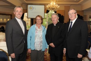 Fr Paul Farren, Elma Walsh, Bishop Michael & Barry MacMahon launching John Paul II awards in Meath